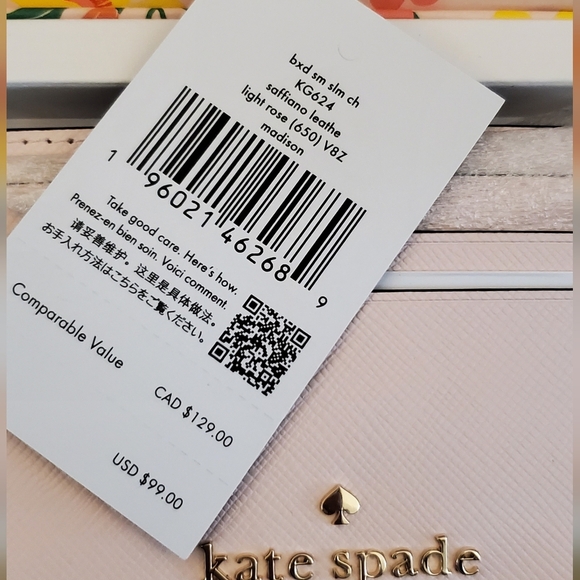KATE SPADE NEW YORK Madison Card Holder light rose pink Leather Gift NWT, NIB - Picture 5 of 8